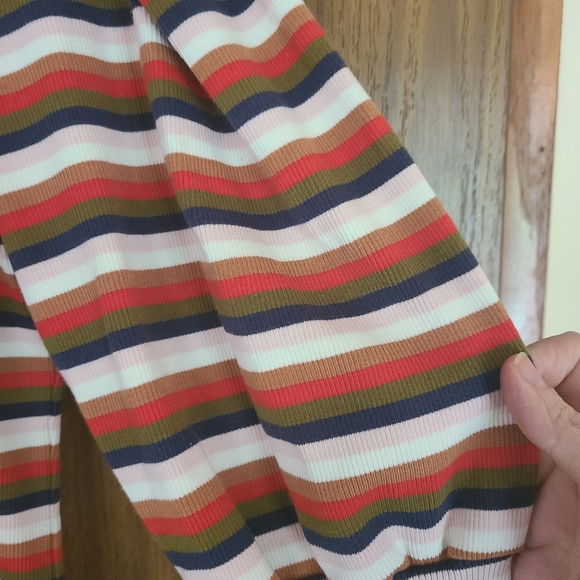 Veronica Beard Jeans Striped Puff Shoulder Top in Size XS - Picture 4 of 9